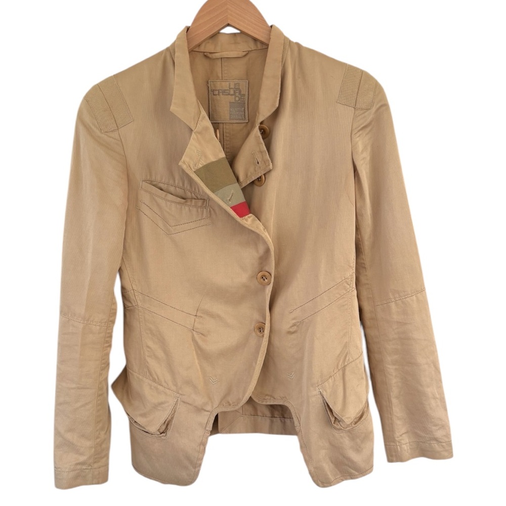 MARITHÉ + FRANÇOIS GIRBAUD Le Casual Cotton Linen Military Jacket, EUC small